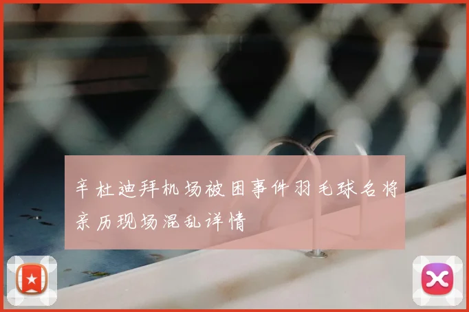 辛杜迪拜机场被困事件羽毛球名将亲历现场混乱详情